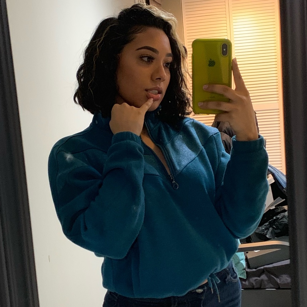 Blue with glitter sweater